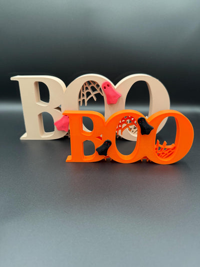 3D Printed Halloween Boo Sign: Spooky Party Table Decor, Halloween Decoration
