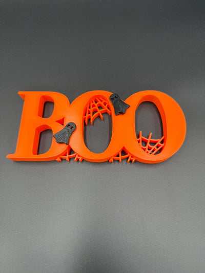 3D Printed Halloween Boo Sign: Spooky Party Table Decor, Halloween Decoration