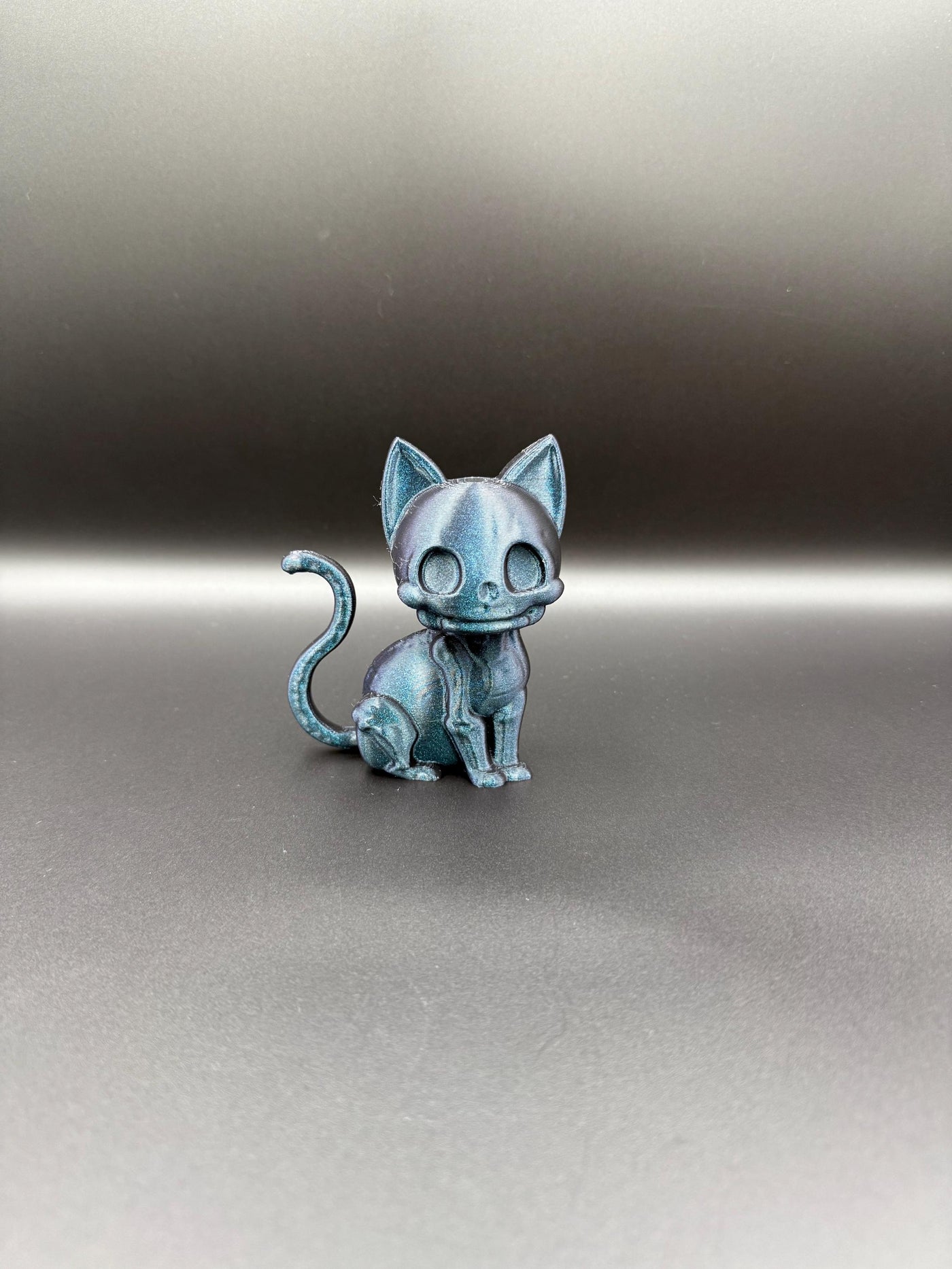 3D Printed Skelecat Figurine: Spooky Skeleton Cat Decor, Cat lovers, Bookshelf centerpiece