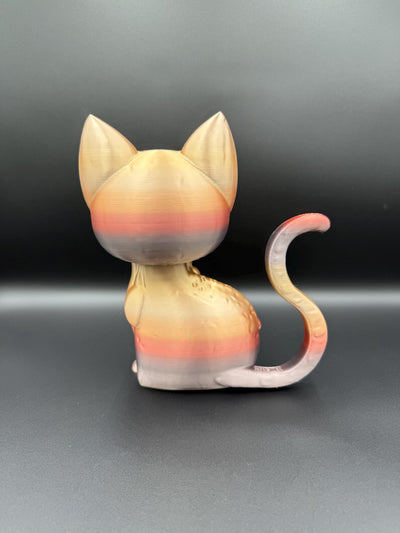 3D Printed Skelecat Figurine: Spooky Skeleton Cat Decor, Cat lovers, Bookshelf centerpiece