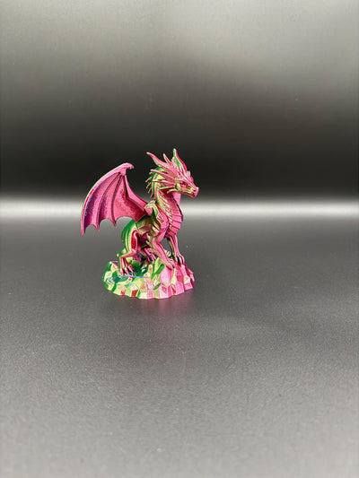 3D Printed Twilight Dragon Statue: Fantasy Desk & Bookshelf Decor