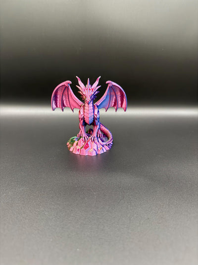 3D Printed Twilight Dragon Statue: Fantasy Desk & Bookshelf Decor