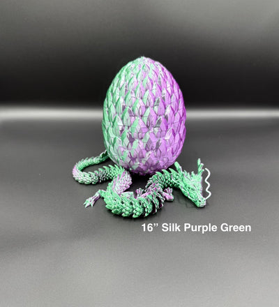 3D Printed Articulated Dragon with NEW Egg Fantasy Figurine, Fantasy Collectible Desk Toy, Toddler Room Bookshelf Decor, Birthday Gift