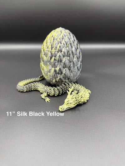 3D Printed Articulated Dragon with NEW Egg Fantasy Figurine, Fantasy Collectible Desk Toy, Toddler Room Bookshelf Decor, Birthday Gift