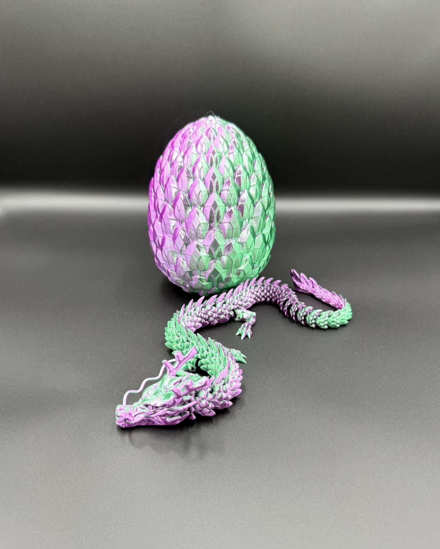 3D Printed Articulated Dragon with NEW Egg Fantasy Figurine, Fantasy Collectible Desk Toy, Toddler Room Bookshelf Decor, Birthday Gift