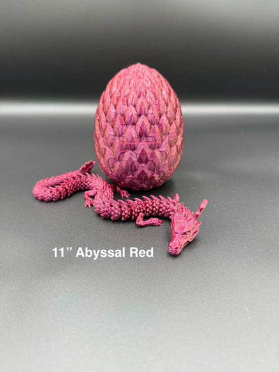 3D Printed Articulated Dragon with NEW Egg Fantasy Figurine, Fantasy Collectible Desk Toy, Toddler Room Bookshelf Decor, Birthday Gift