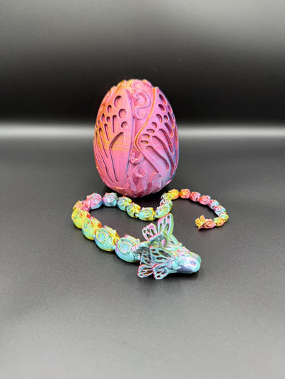 3D Printed Articulated Butterfly Dragon & Egg Fantasy Decor Fantasy Collectible Desk Toy, Toddler Room Bookshelf Decor, Birthday Gift