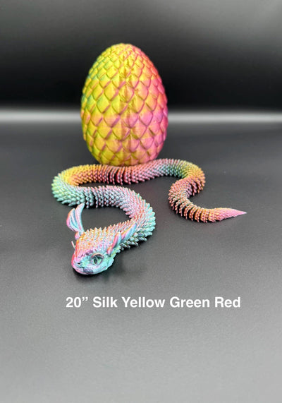 3D Printed Articulated Snake with Egg: Unique Sensory Toy, Bookshelf and Desk Decor, Birthday Gift, Toddlers Room Decor, Easter