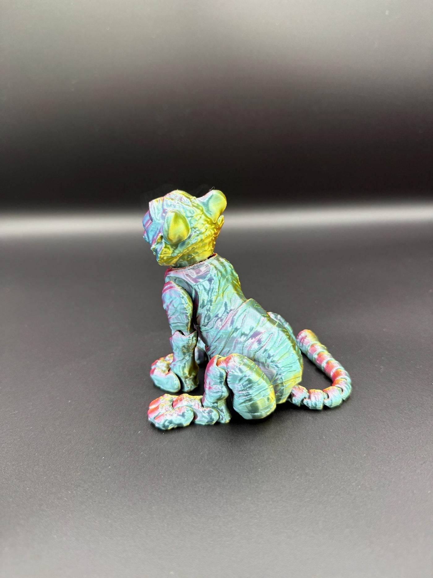3D Printed Articulated Tiger – Poseable Fidget Toy, Fantasy Animal Figurine, Sensory Desk Toy, Bookshelf Decor & Unique Birthday Gift