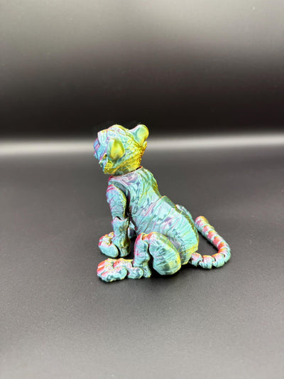 3D Printed Articulated Tiger – Poseable Fidget Toy, Fantasy Animal Figurine, Sensory Desk Toy, Bookshelf Decor & Unique Birthday Gift