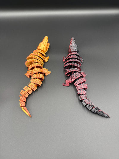3D Printed Articulated Crocodile – Flexible Poseable Fidget Toy, Realistic Crocodile Figurine, Desk Decoration & Unique Gift for Animal Love