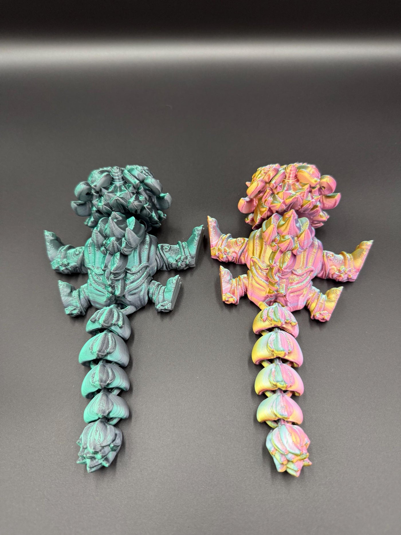 3D Printed Articulated Chinese Kirin Lion Poseable Mythical Beast Figurine, Fantasy Fidget Toy, Desk & Bookshelf Decor, Gift for Collectors