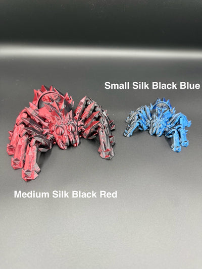 3D Printed Articulated Spider Fidget – Flexible Poseable Spider Toy, Creepy Crawly Figurine, Halloween Desk Décor & Stress Relief Gift