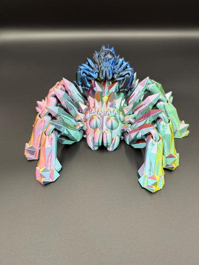 3D Printed Articulated Spider Fidget – Flexible Poseable Spider Toy, Creepy Crawly Figurine, Halloween Desk Décor & Stress Relief Gift