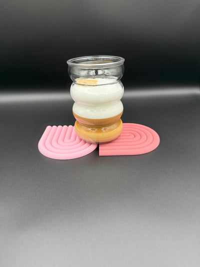 Modern 3D Printed Semicircle Coasters: Minimalist Home Decor