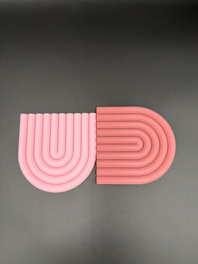 Modern 3D Printed Semicircle Coasters: Minimalist Home Decor