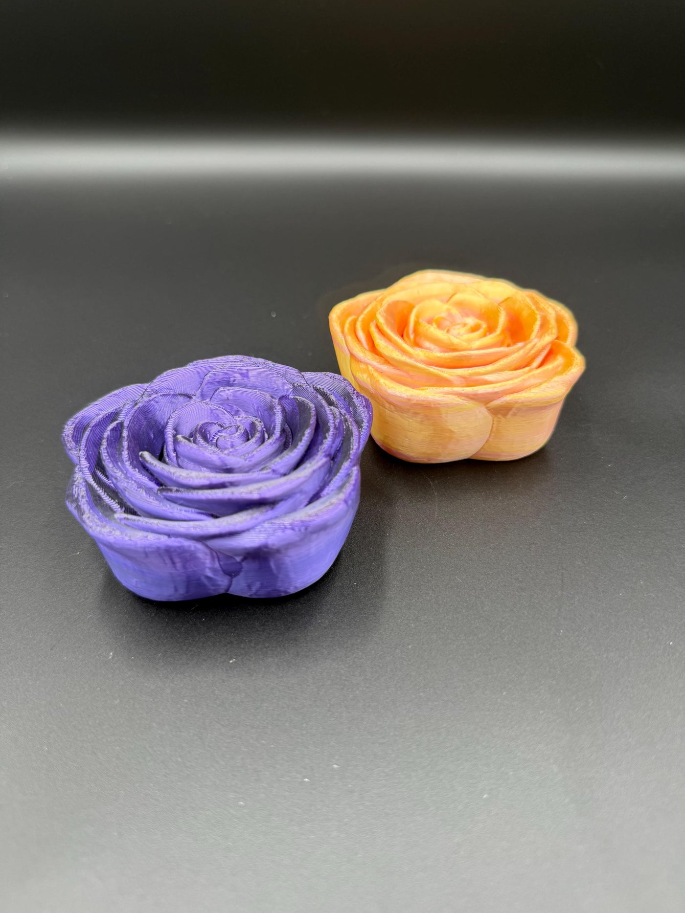 3D Printed Rose and Crystal Spinners Fidget-Transformable Stress Relief Toy, Colorful Gradient, Sensory Toy Birthday Gift Toddler Kids