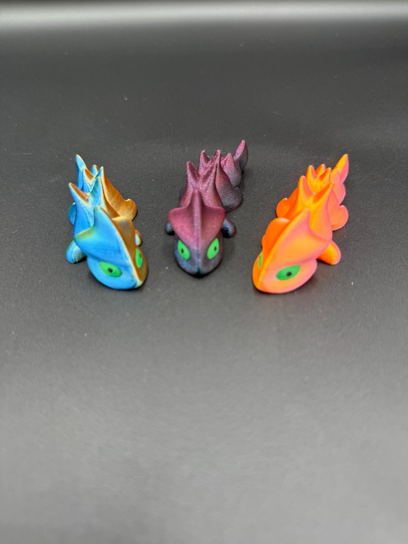 3D Printed Articulated Green Eye Dragon Flexible Fantasy Figurine Dragon Fidget Toy Mythical Creature Collectible Gift for Dragon Love