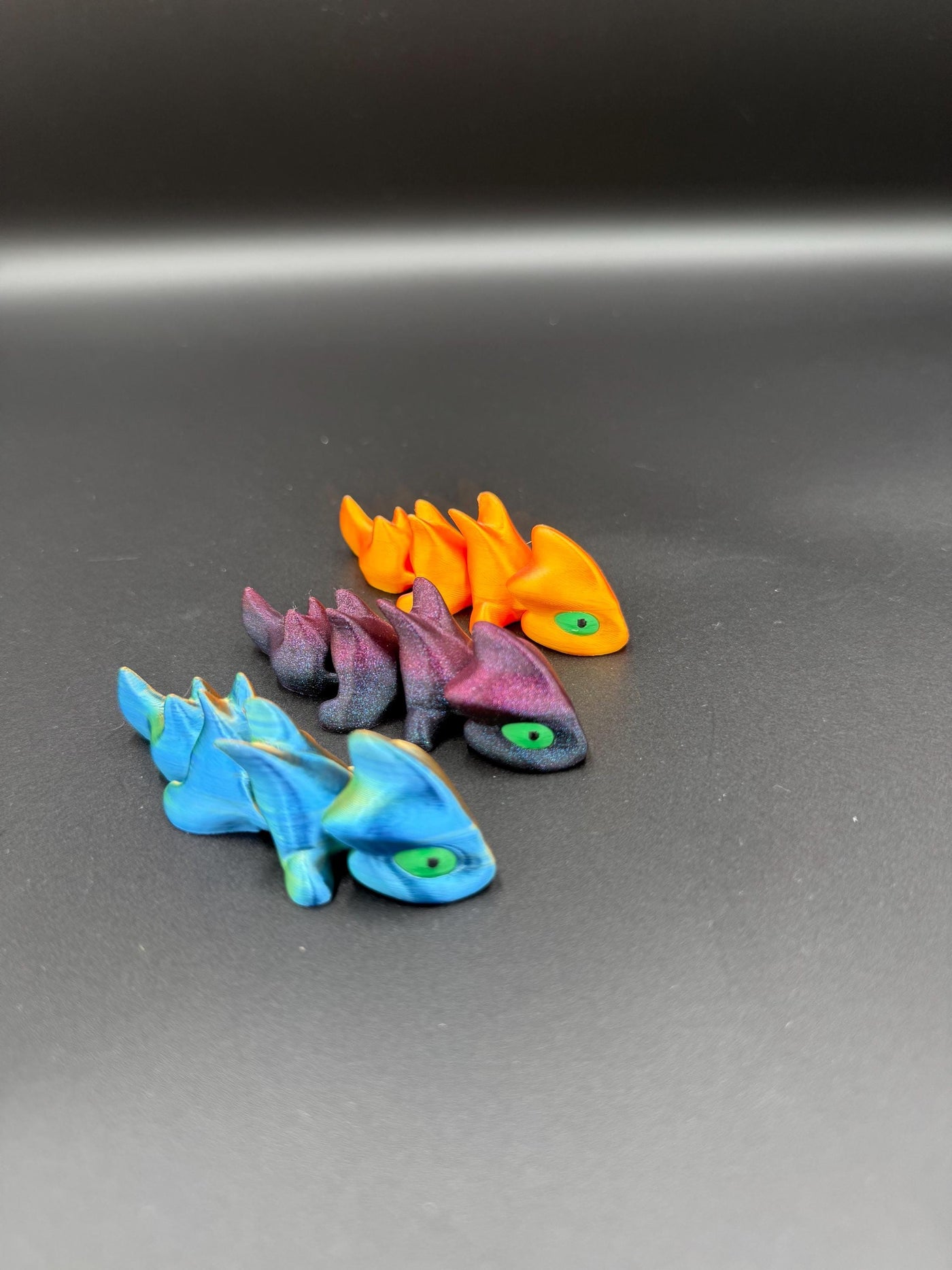 3D Printed Articulated Green Eye Dragon Flexible Fantasy Figurine Dragon Fidget Toy Mythical Creature Collectible Gift for Dragon Love