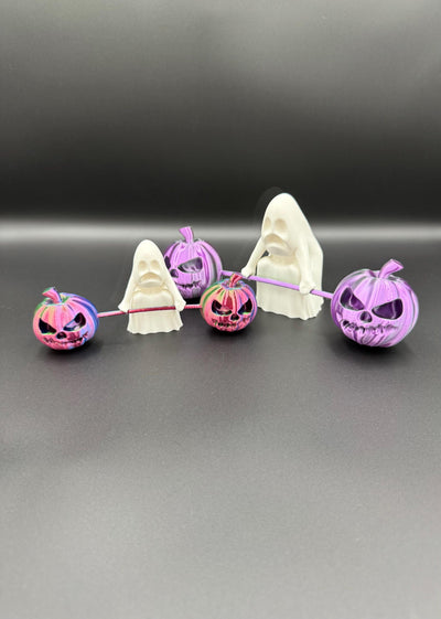 3D Printed Deadlift Ghost Figurine Funny Gym Ghost Statue, Halloween Desk Decor, Spooky Weightlifting Collectible, Unique Fitness Gift