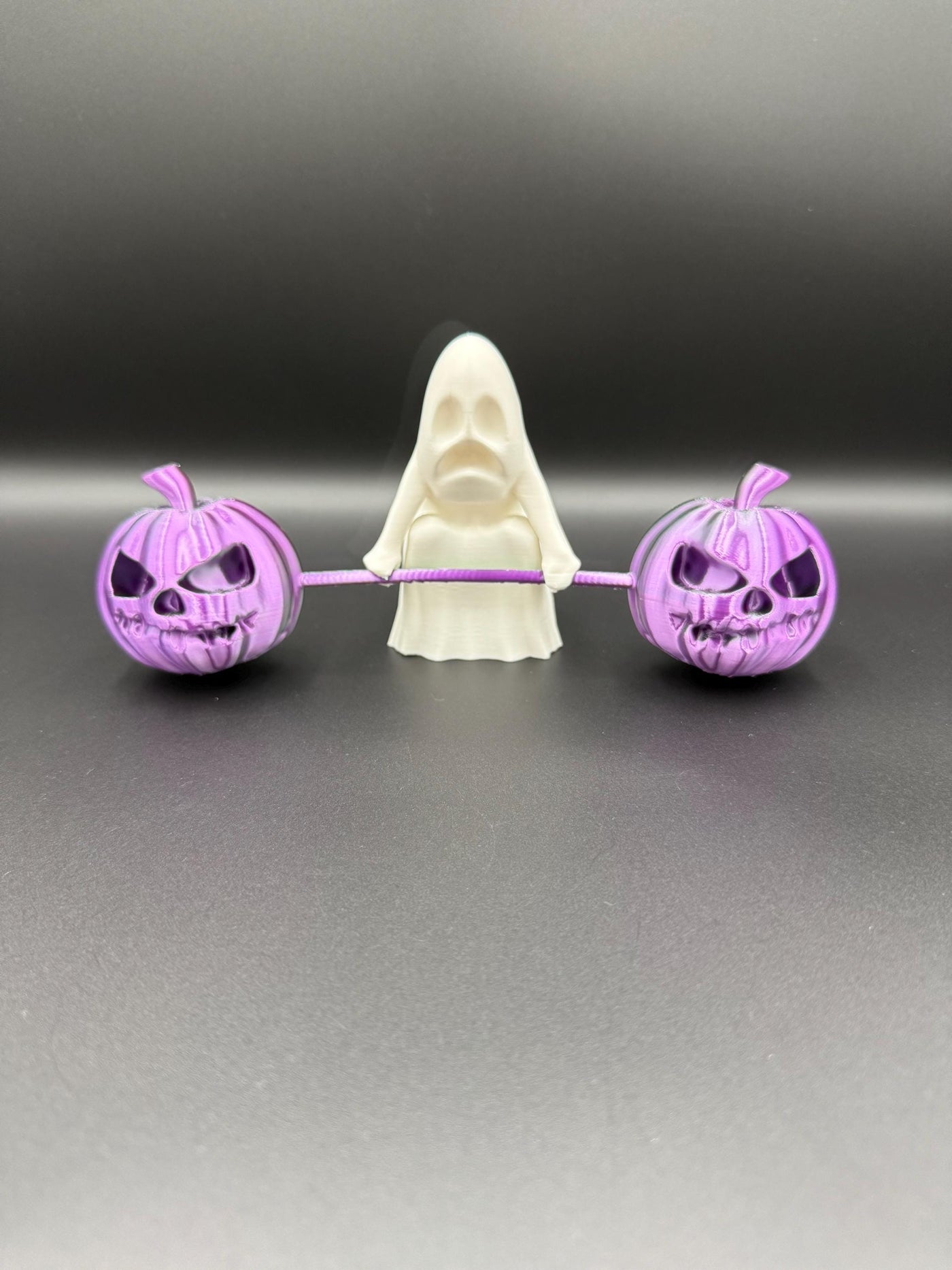 3D Printed Deadlift Ghost Figurine Funny Gym Ghost Statue, Halloween Desk Decor, Spooky Weightlifting Collectible, Unique Fitness Gift