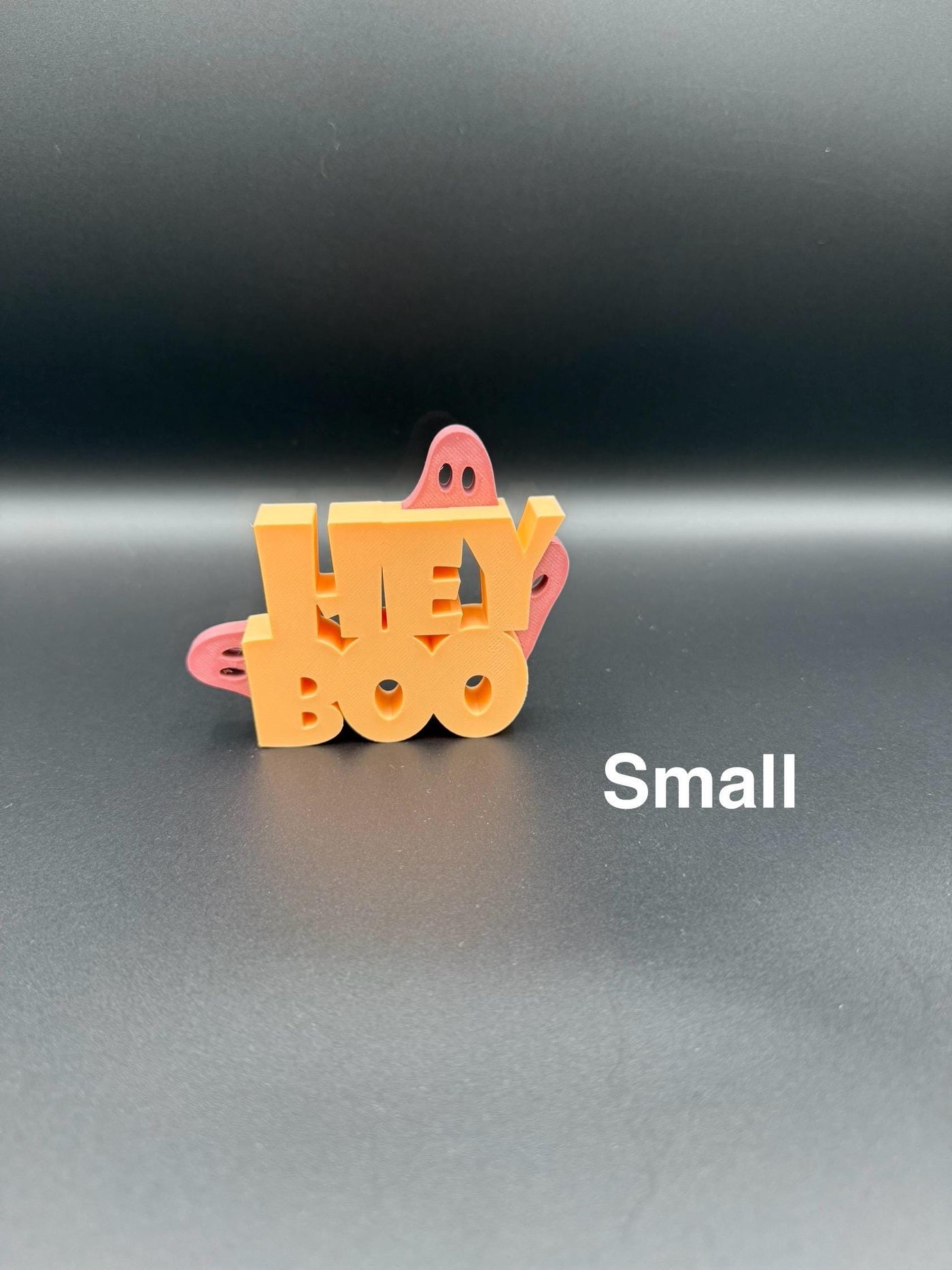3D Printed Halloween Hey Boo Sign – Cute Standing Decoration, Spooky Shelf and Table Décor, Modern Fall Party Centerpiece, Boo Sign Gift