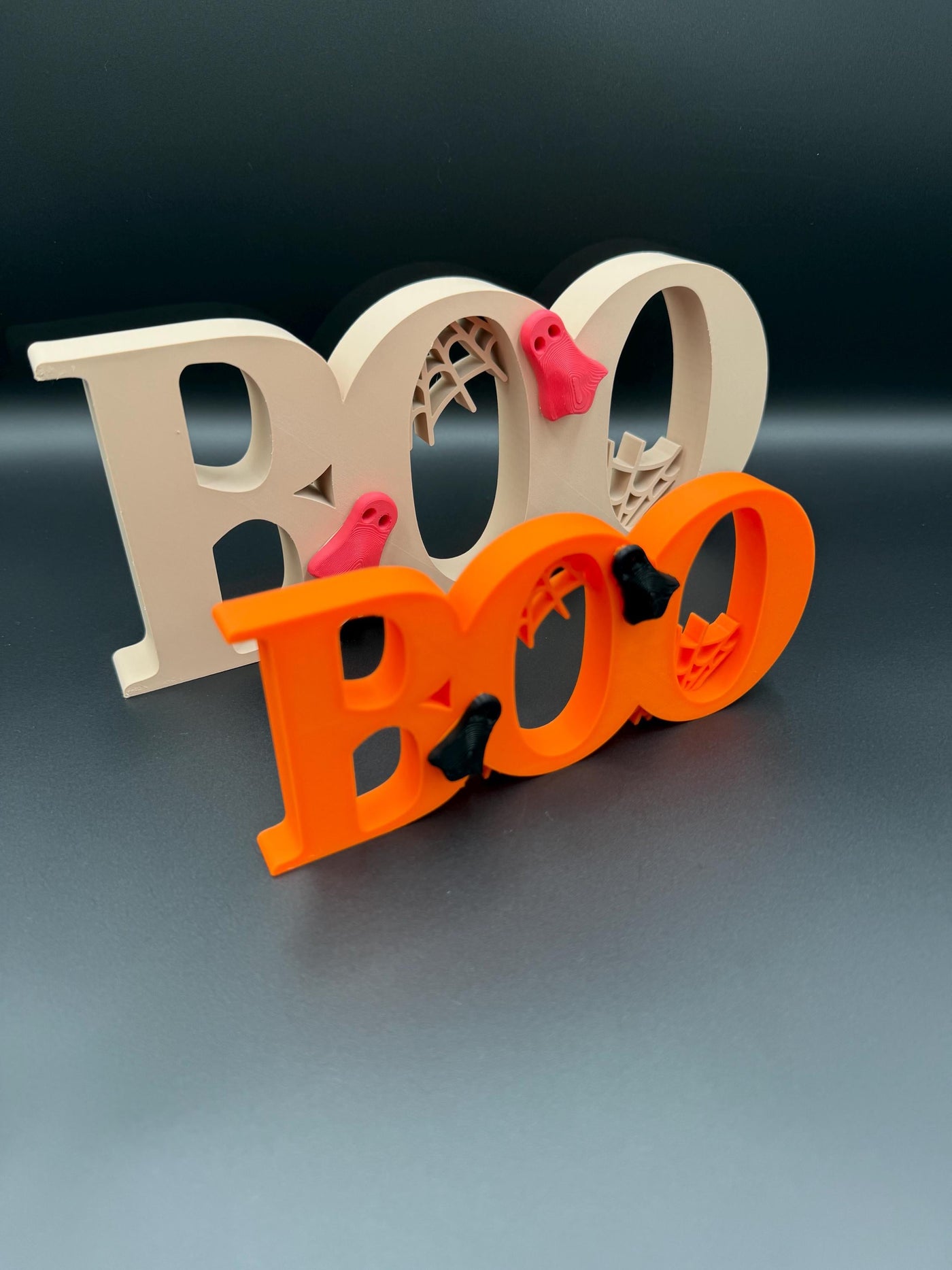 3D Printed Halloween Boo Sign: Spooky Party Table Decor, Halloween Decoration