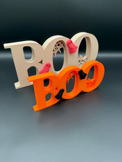 3D Printed Halloween Boo Sign: Spooky Party Table Decor, Halloween Decoration