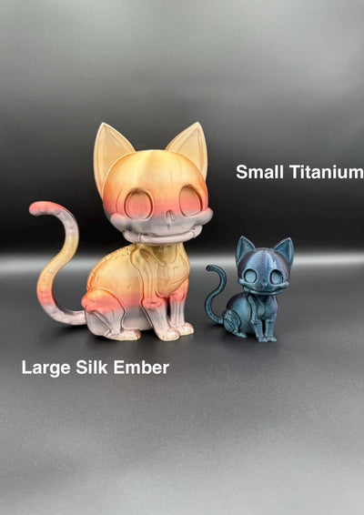 3D Printed Skelecat Figurine: Spooky Skeleton Cat Decor, Cat lovers, Bookshelf centerpiece