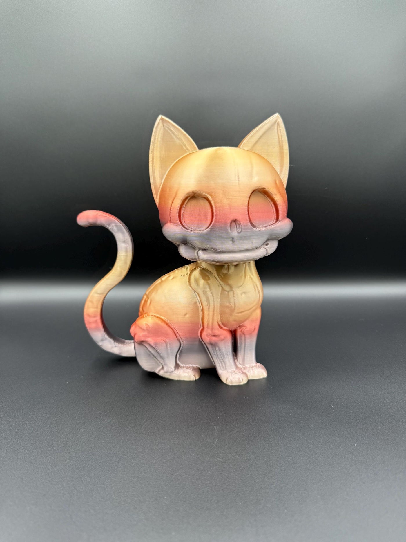 3D Printed Skelecat Figurine: Spooky Skeleton Cat Decor, Cat lovers, Bookshelf centerpiece