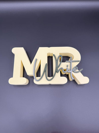 Personalized Teacher Name Plate: Custom 3D Printed Classroom Decor, Teacher appreciation gift