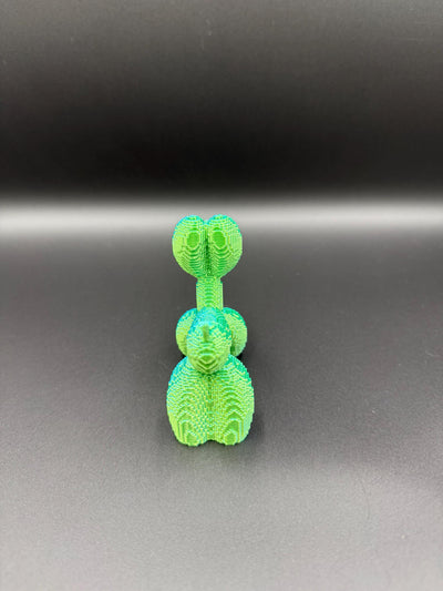 3D Printed Pixel Puppy Balloon Dog: Modern Desk Decor, Gamer Gift, Stocking Stuffer