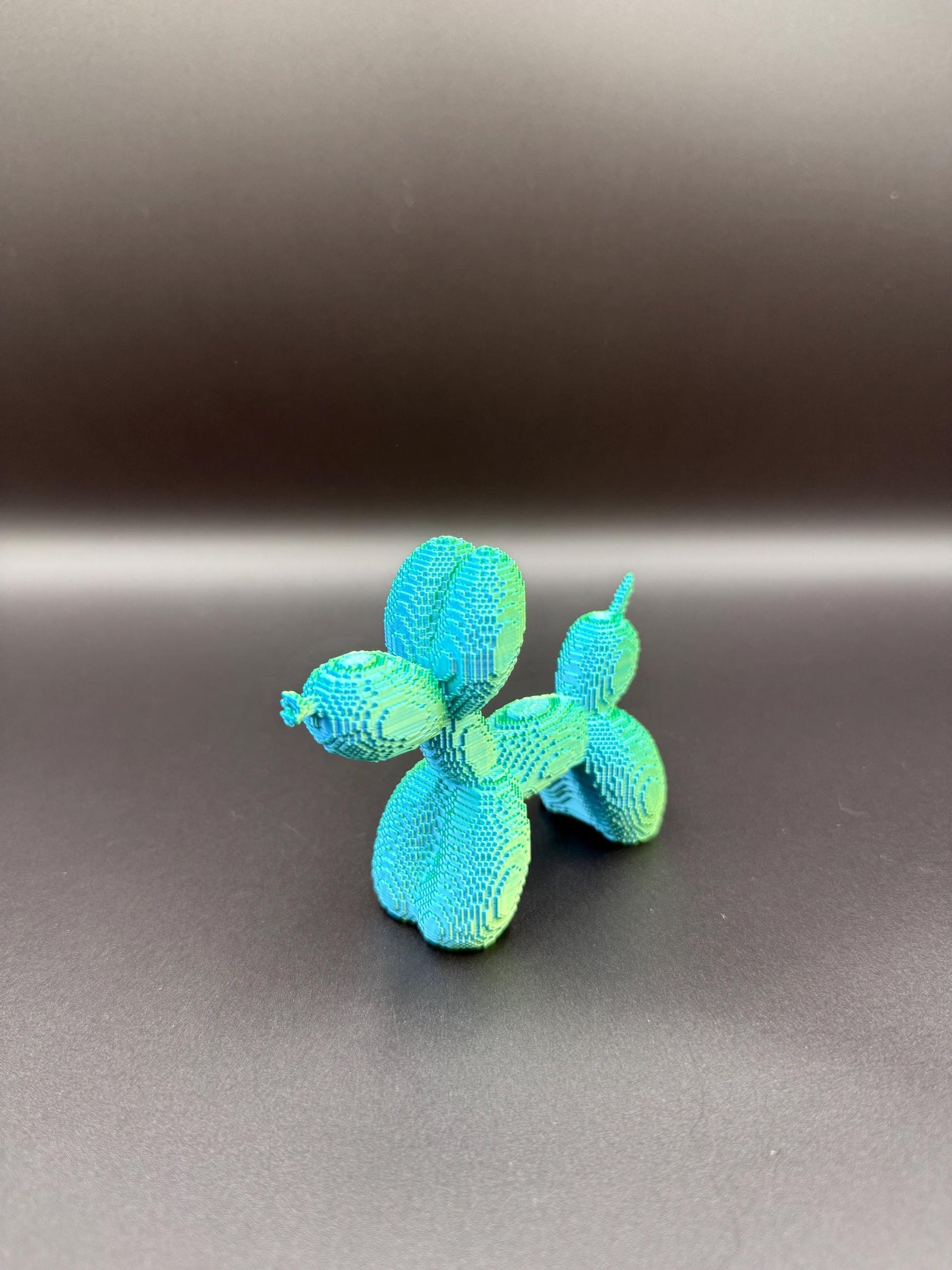 3D Printed Pixel Puppy Balloon Dog: Modern Desk Decor, Gamer Gift, Stocking Stuffer