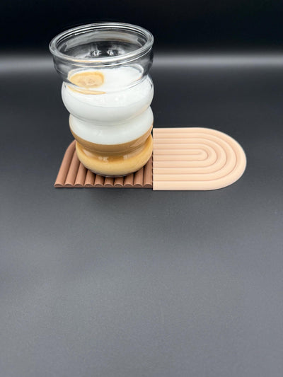 Modern 3D Printed Semicircle Coasters: Minimalist Home Decor