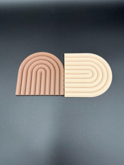 Modern 3D Printed Semicircle Coasters: Minimalist Home Decor