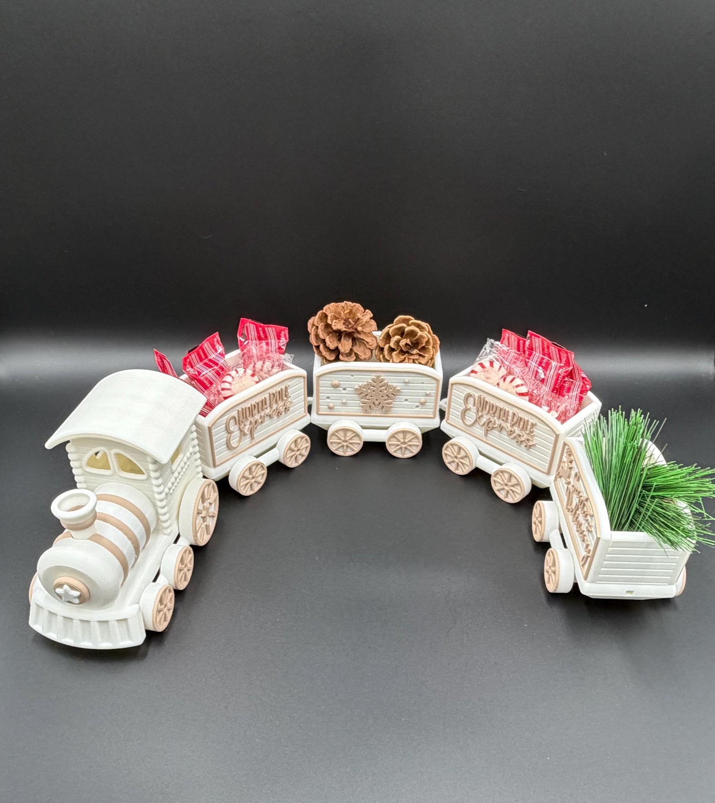 3D Printed Christmas Train – North Pole Express Holiday Decor - Mala Engraving