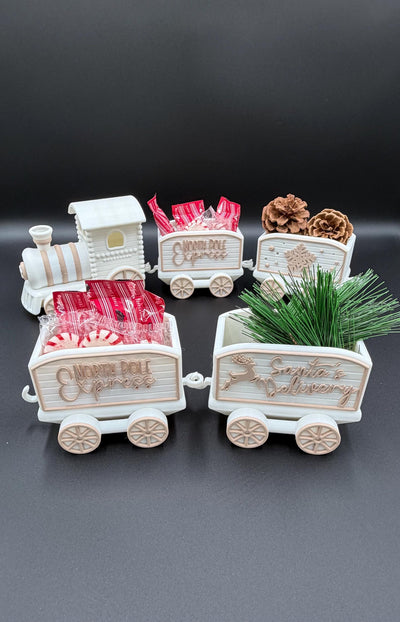 3D Printed Christmas Train – North Pole Express Holiday Decor - Mala Engraving