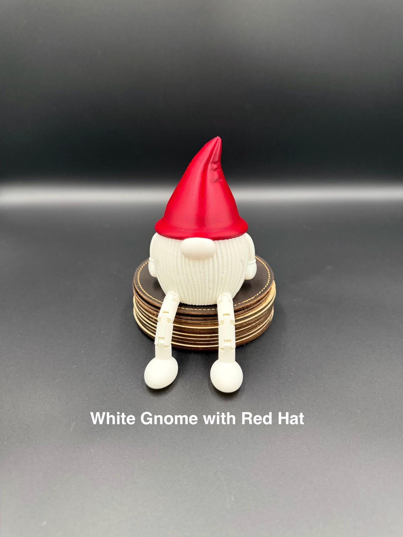 3D Printed Gnome Karlchen with Flexible Legs, Nordic Christmas Decor LED tea light