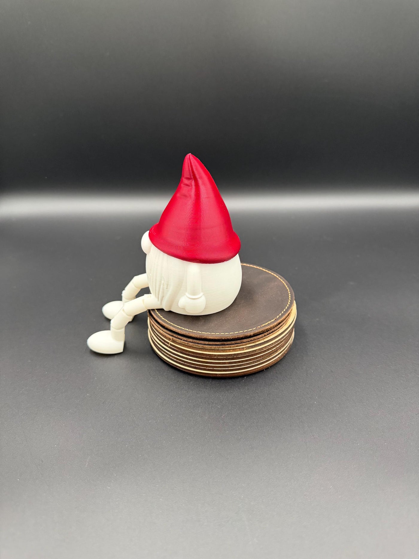3D Printed Gnome Karlchen with Flexible Legs, Nordic Christmas Decor LED tea light