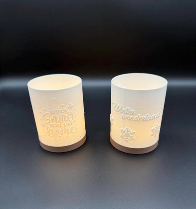 3D Printed Winter Tea Light Holder — Winter Wonderland & There’s Snow Place Like Home