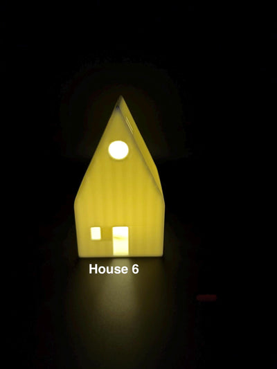 3D Printed Winter Village LED Tea Light Houses: Christmas Mantel Decor Holiday shelf decor