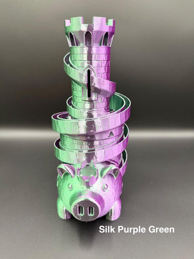 3D Printed Piggy Bank with Multiple Slots & Slide Modern Coin Bank Fun Money Saver Gift Educational Toy for Kids