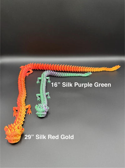 3D Printed Articulated Chinese NEW YEAR Dragon with Egg lunar bookshelf and festival decor