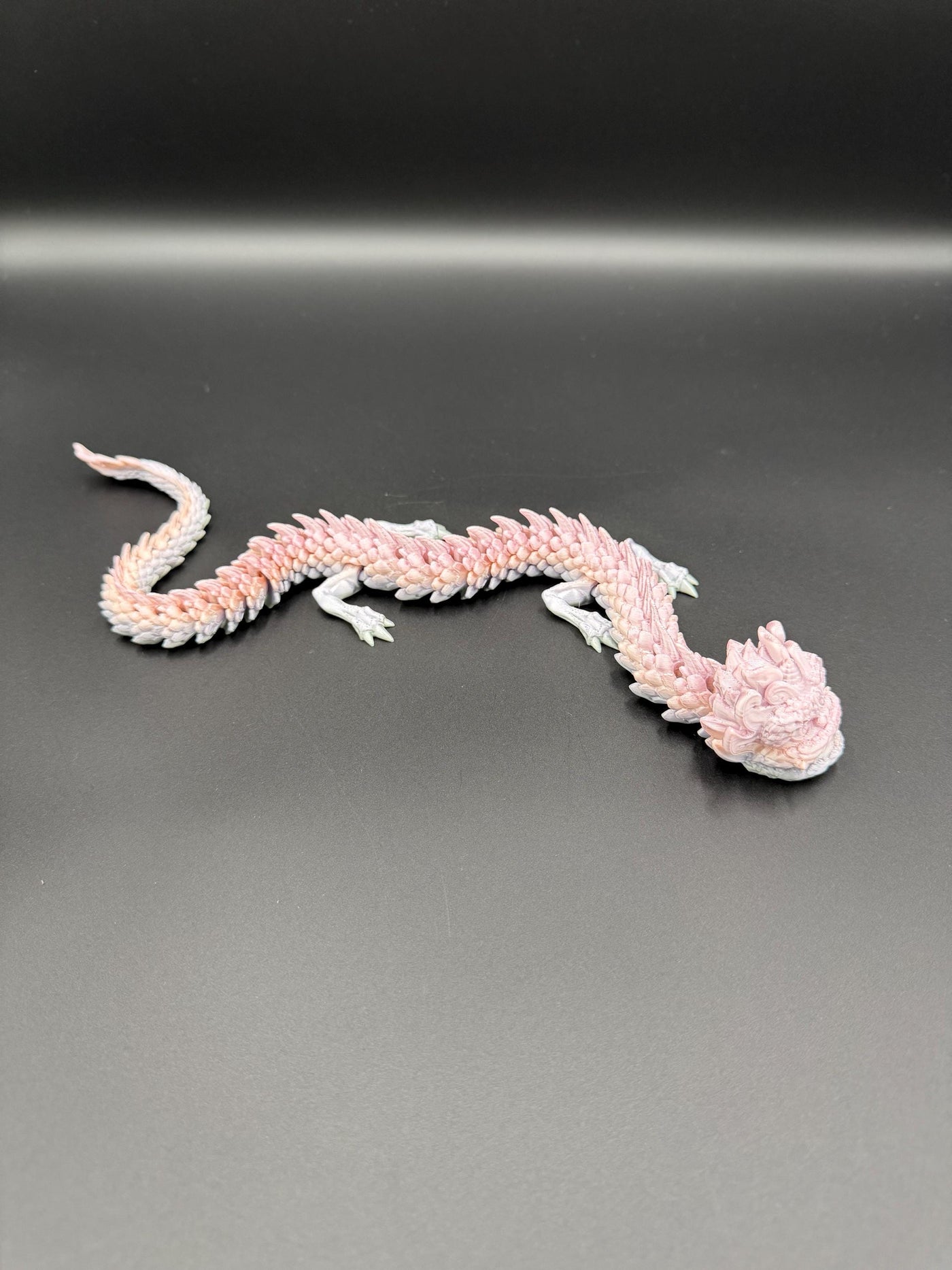 3D Printed Articulated Chinese NEW YEAR Dragon with Egg lunar bookshelf and festival decor