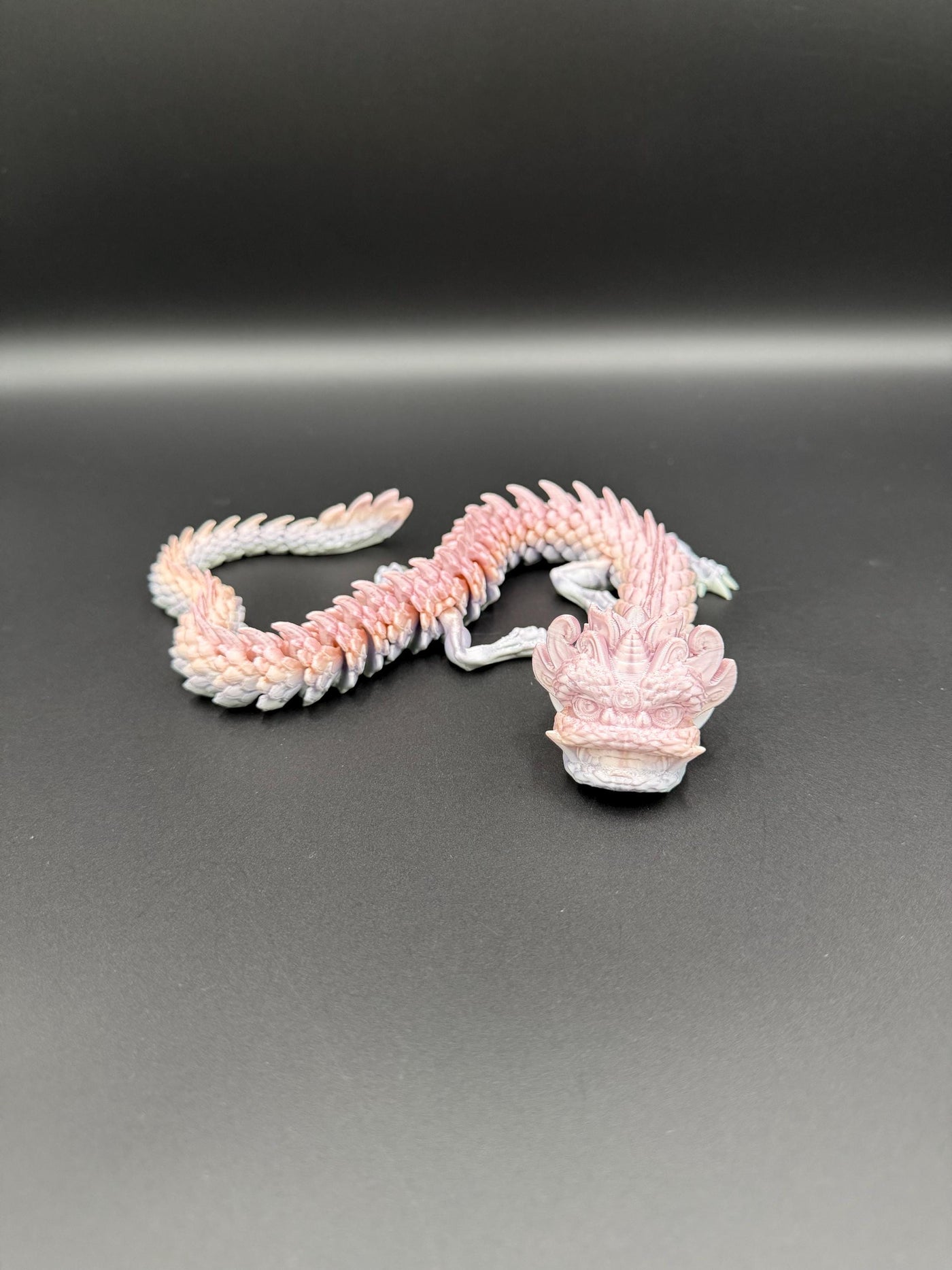 3D Printed Articulated Chinese NEW YEAR Dragon with Egg lunar bookshelf and festival decor
