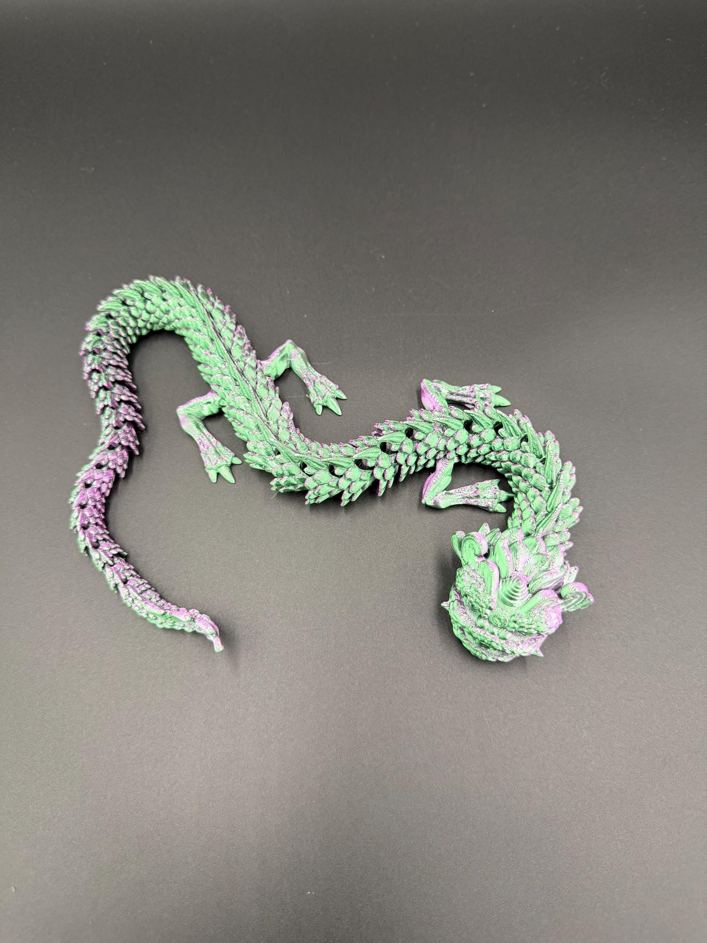 3D Printed Articulated Chinese NEW YEAR Dragon with Egg lunar bookshelf and festival decor
