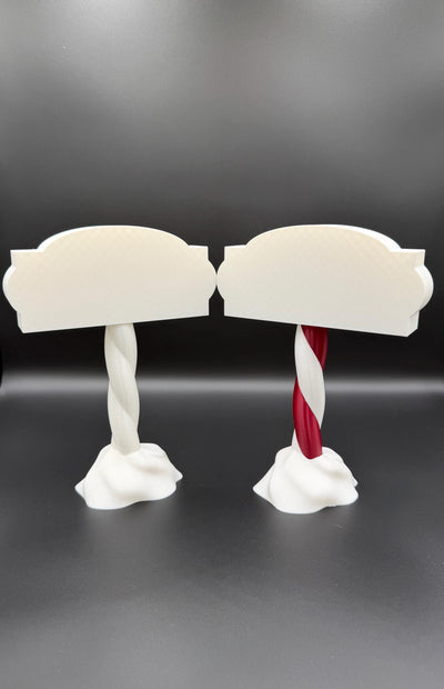 3D Printed North Pole Sign: Holiday Shelf Decor Christmas village accessory