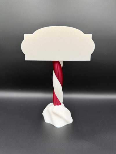 3D Printed North Pole Sign: Holiday Shelf Decor Christmas village accessory