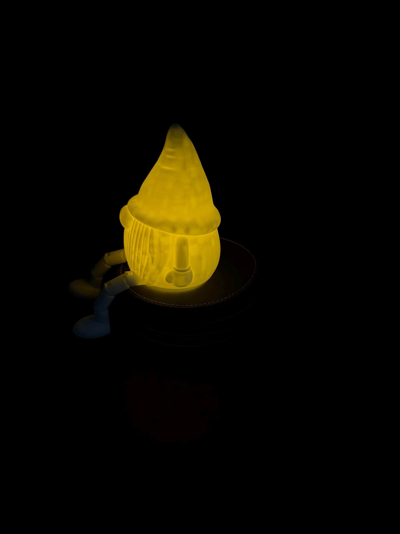 3D Printed Gnome Karlchen with Flexible Legs, Nordic Christmas Decor LED tea light
