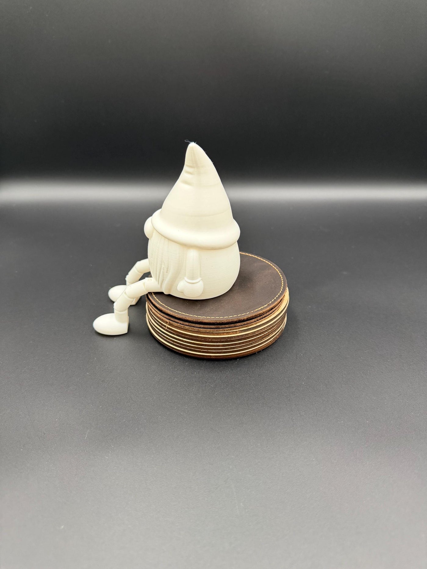 3D Printed Gnome Karlchen with Flexible Legs, Nordic Christmas Decor LED tea light